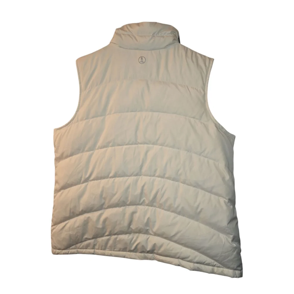 Lands' End Women's Puffer Vest Size 1X Cream/ Off White - Picture 2 of 9